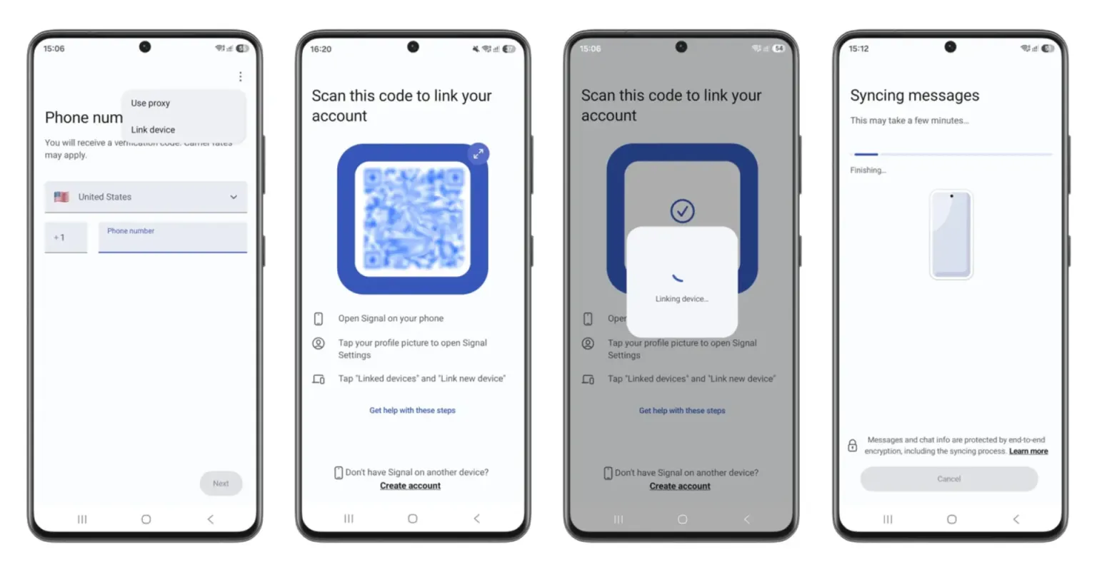 Signal Tests Android Companion Device Functionality